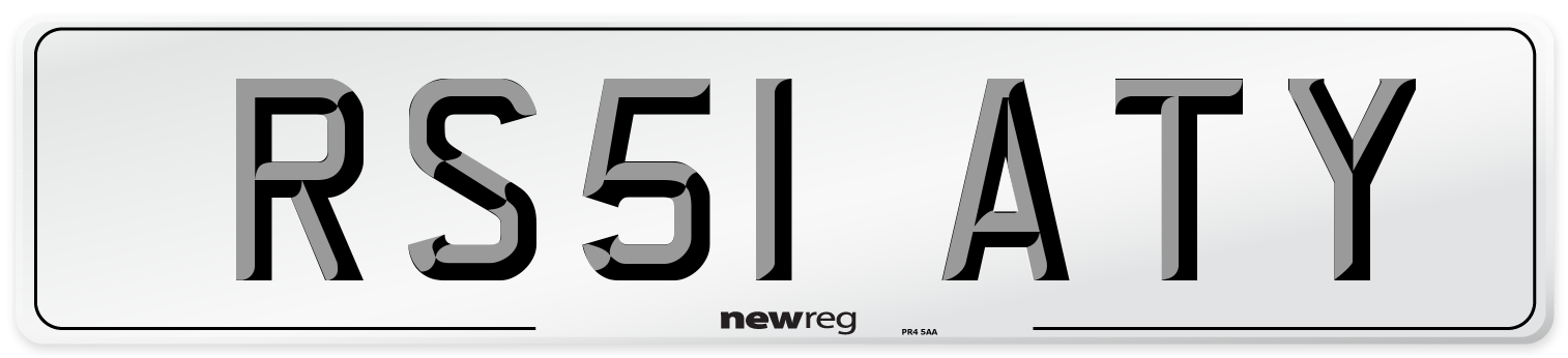 RS51 ATY Number Plate from New Reg